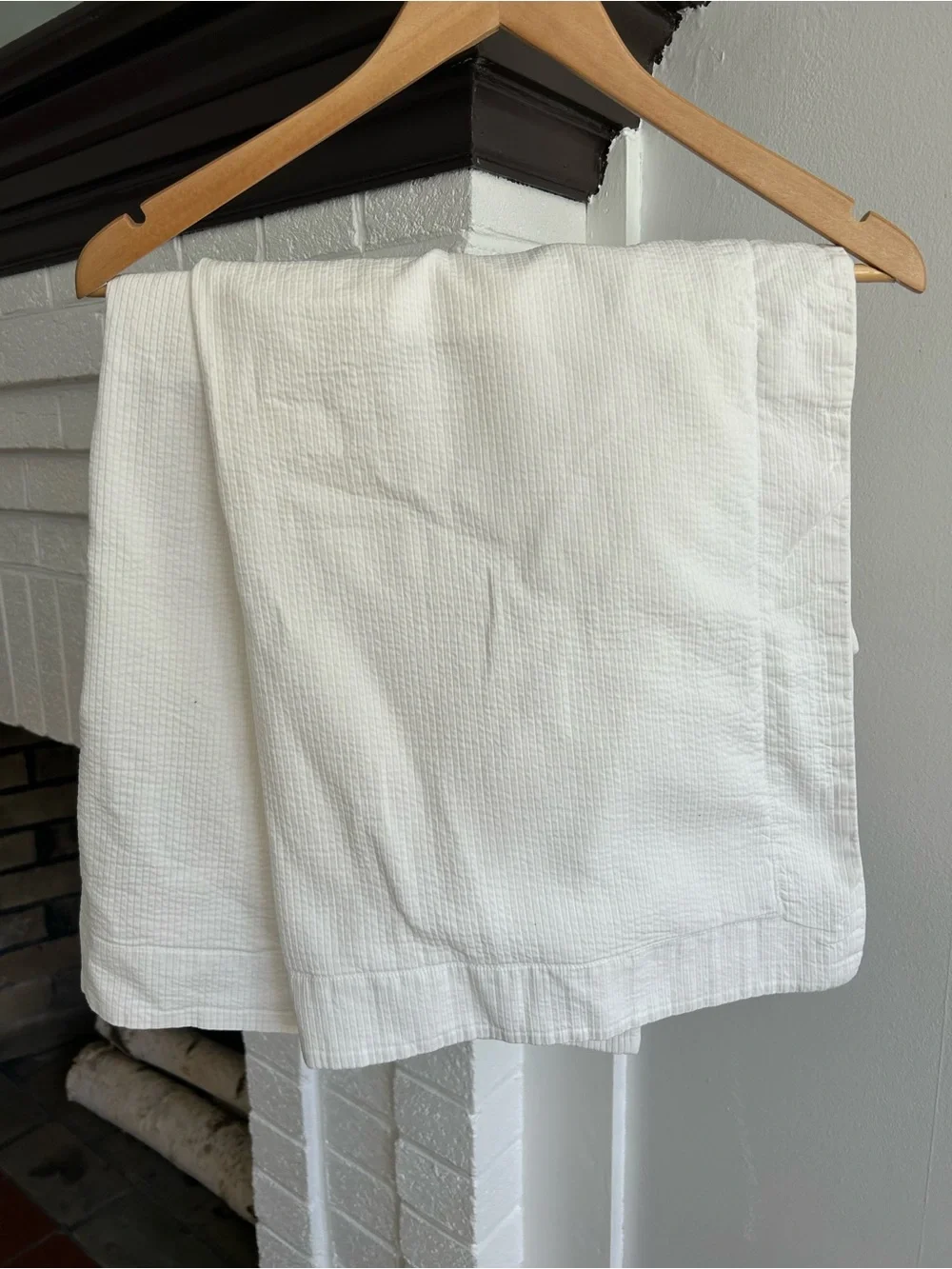 Restoration Hardware White Waffle-Textured pillow covers
